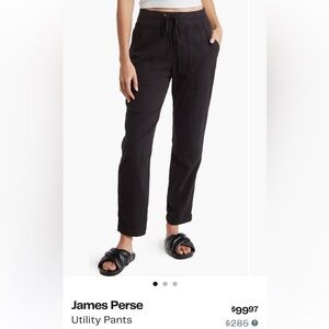 James Perse Black Utility Cotton Pants 1
